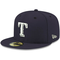 Texas Rangers New Era White Logo 59FIFTY Fitted Hat Outlet
