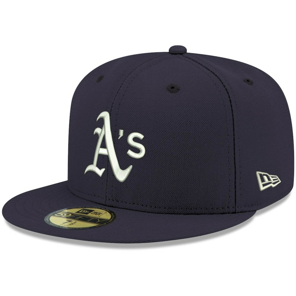 Athletics New Era White Logo 59FIFTY Fitted Hat Online