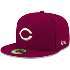 Cincinnati Reds New Era White Logo 59FIFTY Fitted Hat Online
