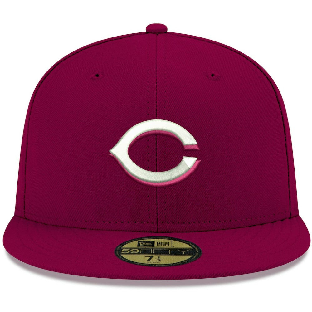 Cincinnati Reds New Era White Logo 59FIFTY Fitted Hat Online