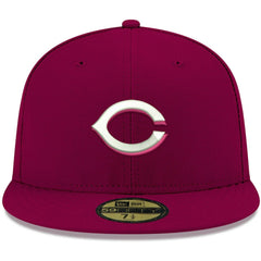 Cincinnati Reds New Era White Logo 59FIFTY Fitted Hat Online