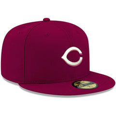 Cincinnati Reds New Era White Logo 59FIFTY Fitted Hat Online