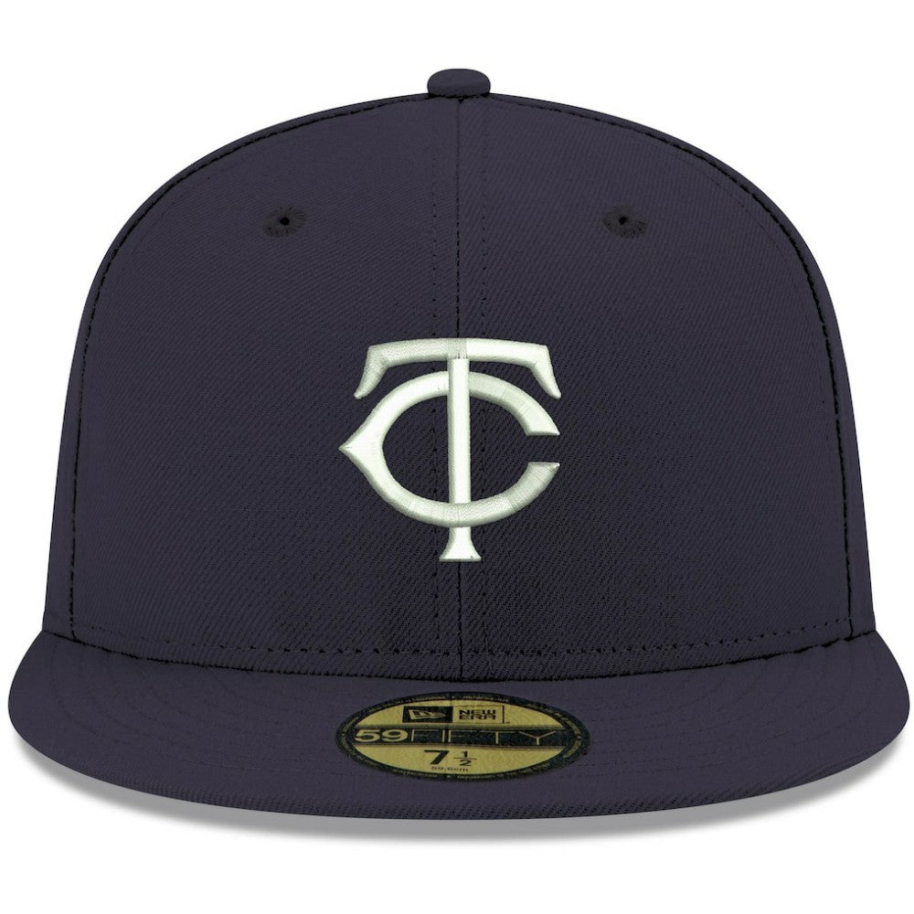 Minnesota Twins New Era White Logo 59FIFTY Fitted Hat for sale