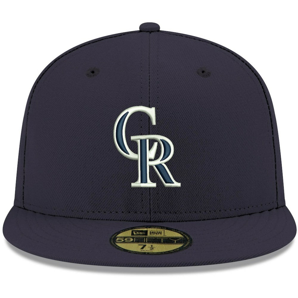 Colorado Rockies New Era White Logo 59FIFTY Fitted Hat Discount