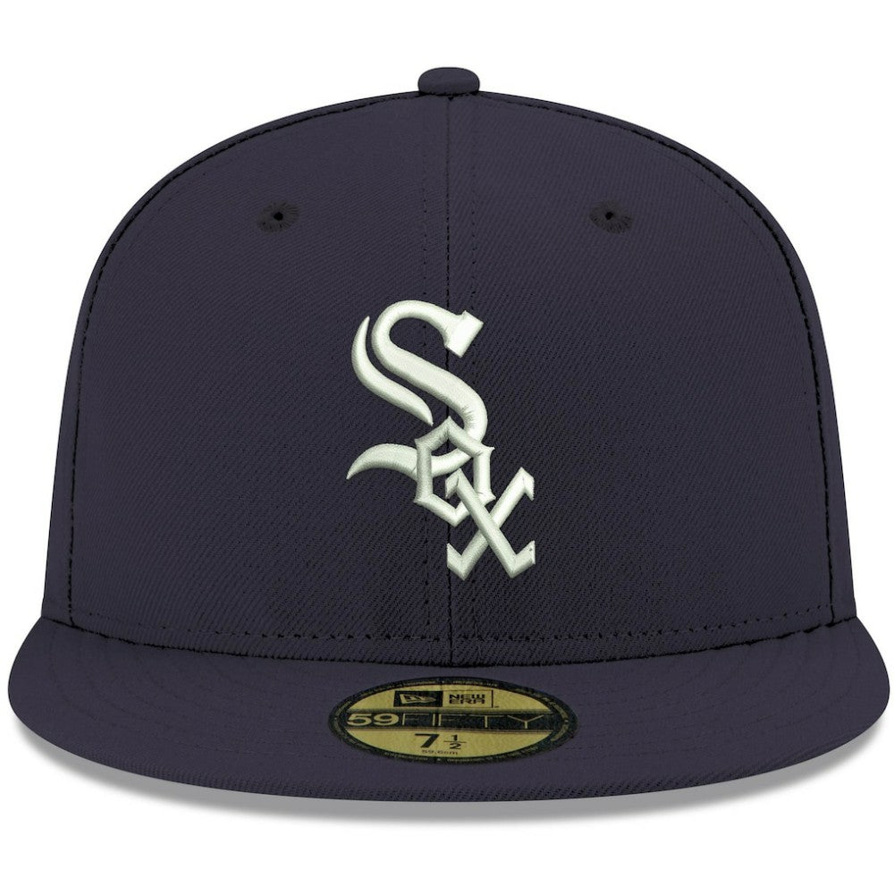 Chicago White Sox New Era White Logo 59FIFTY Fitted Hat Discount