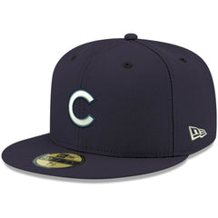 Chicago Cubs New Era White Logo 59FIFTY Fitted Hat Sale