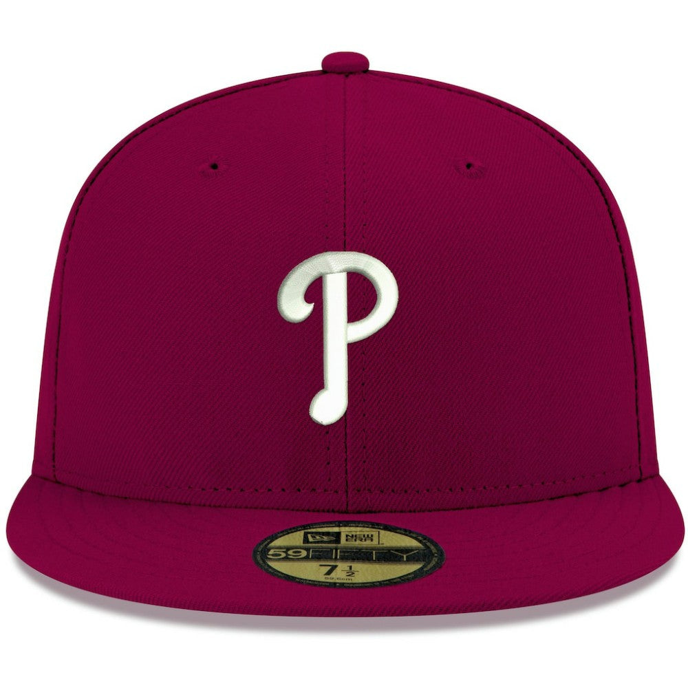 Philadelphia Phillies New Era White Logo 59FIFTY Fitted Hat Discount