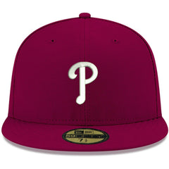 Philadelphia Phillies New Era White Logo 59FIFTY Fitted Hat Discount