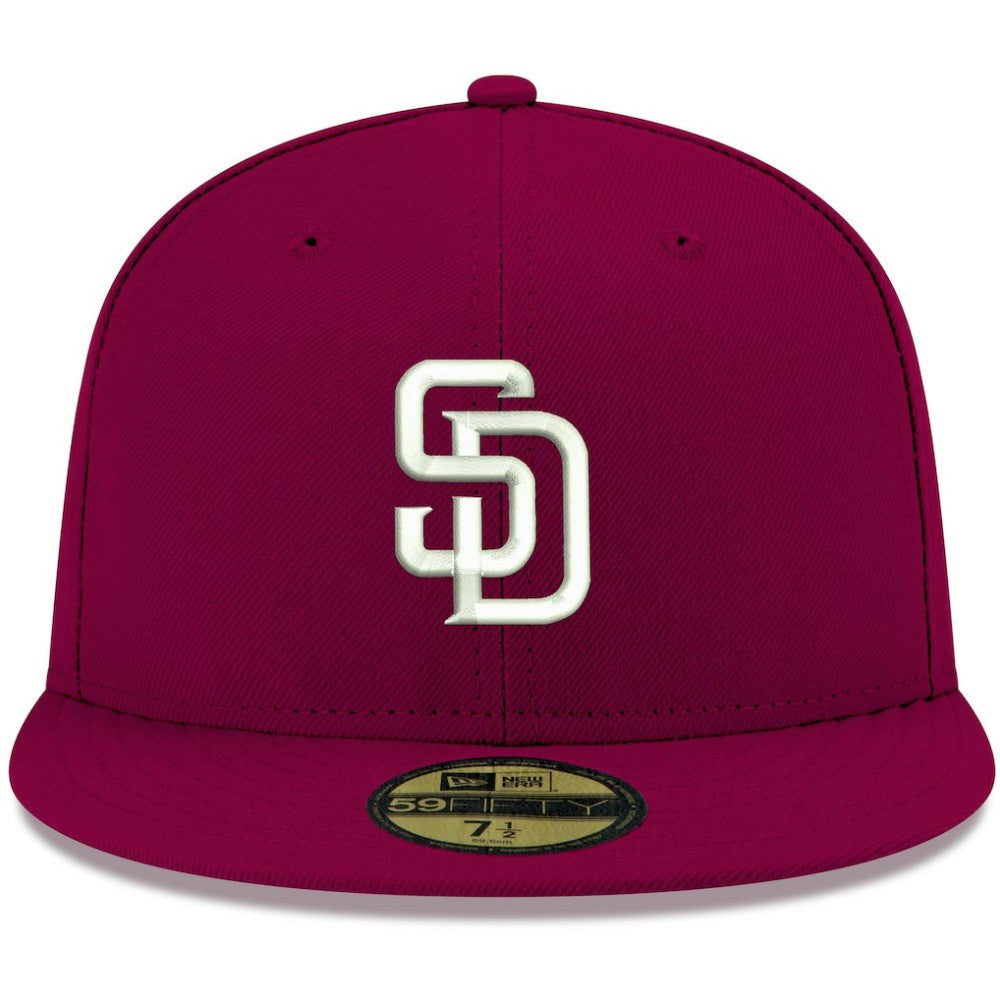 San Diego Padres New Era White Logo 59FIFTY Fitted Hat Near Me