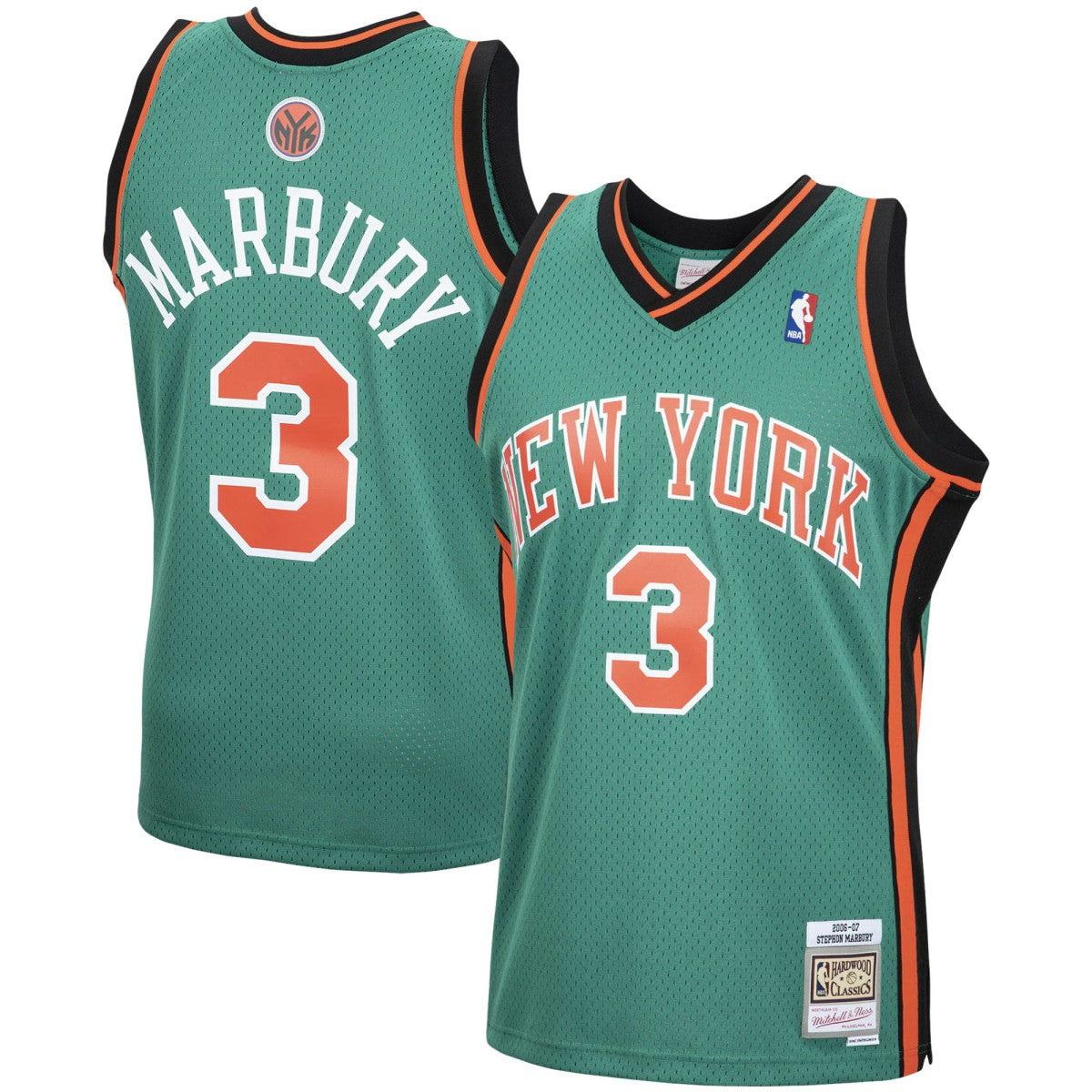 Mitchell & Ness Stephon Marbury New York Knicks 2006/07 Hardwood Classics Swingman Jersey Green