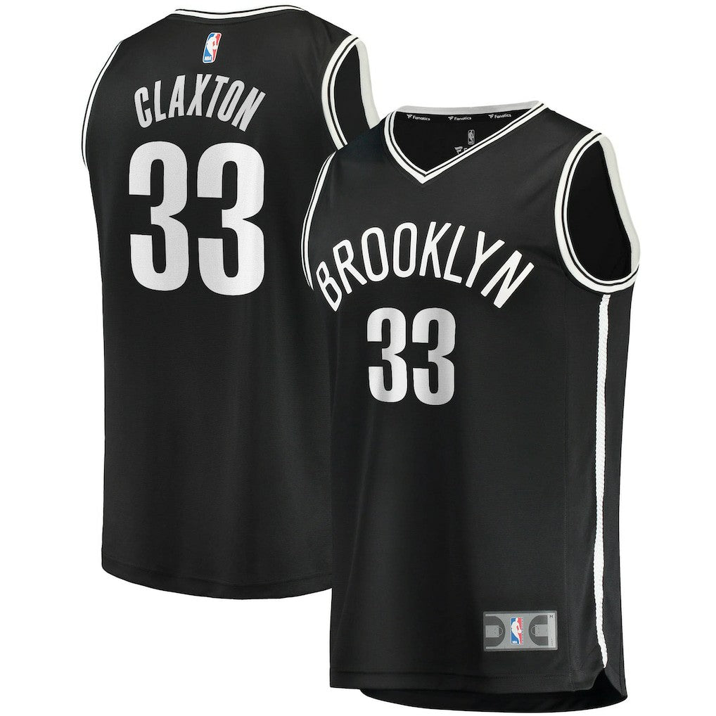 Fanatics Nicolas Claxton Brooklyn Nets Fast Break Replica Jersey Icon Edition Black