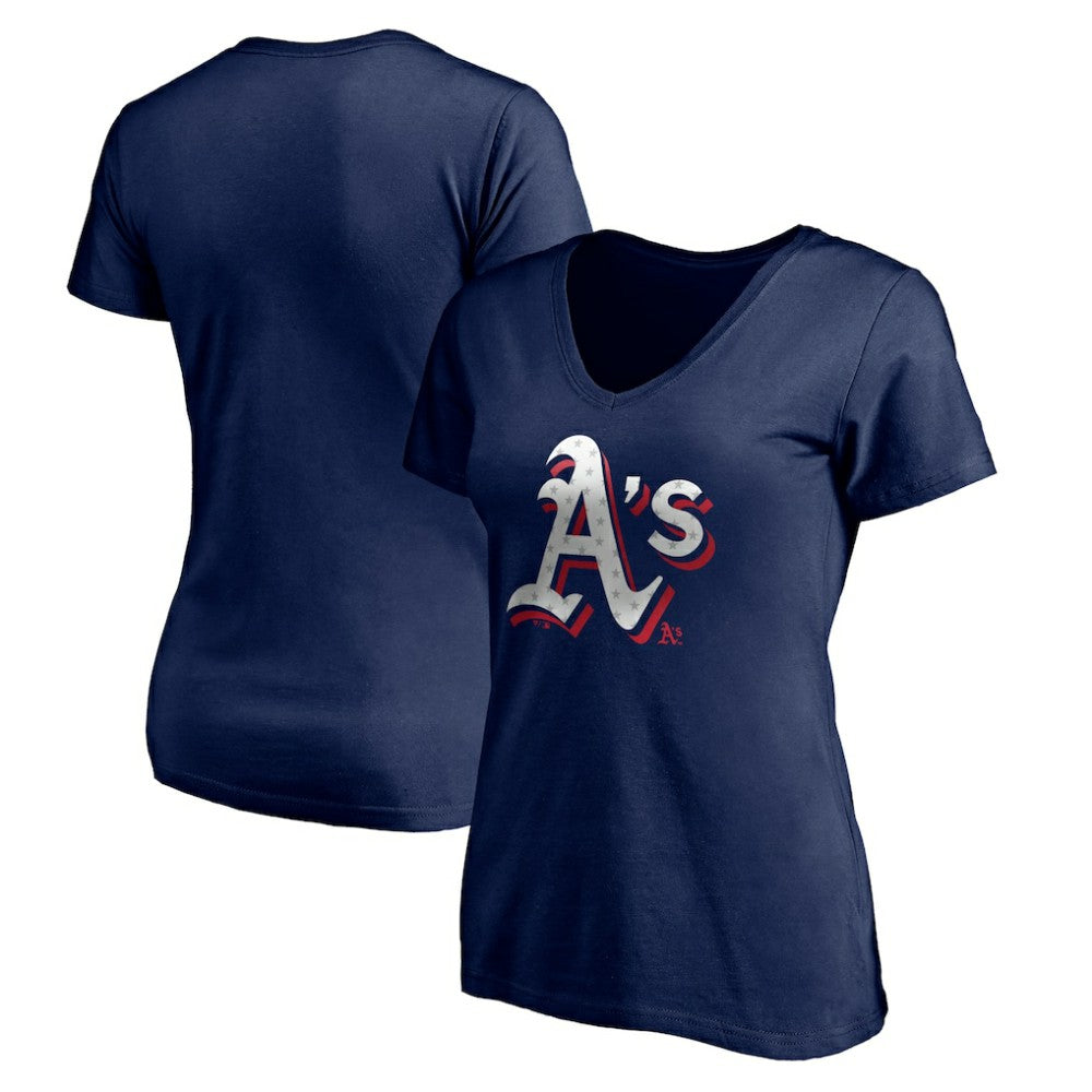 Athletics Women's Red White and Team V-Neck T-Shirt Sale