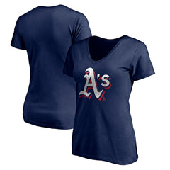 Athletics Women's Red White and Team V-Neck T-Shirt Sale