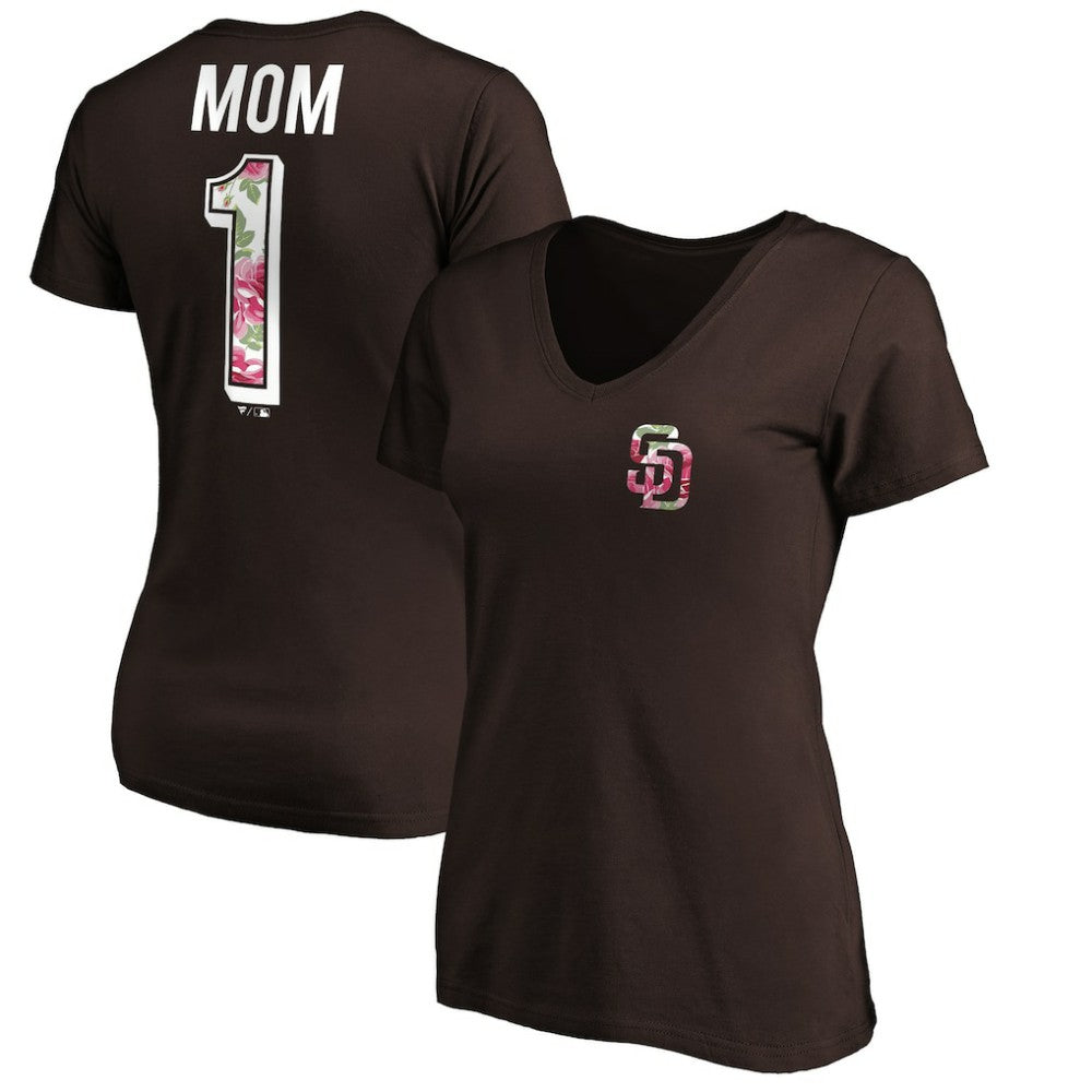 San Diego Padres Women's Mother's Day V-Neck T-Shirt Near Me