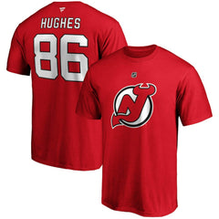 Jack Hughes New Jersey Devils Fanatics Big & Tall Name & Number T-Shirt - Red | Fanatics sale