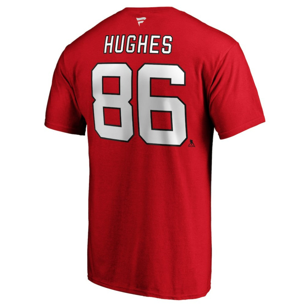 Jack Hughes New Jersey Devils Fanatics Big & Tall Name & Number T-Shirt - Red | Fanatics sale