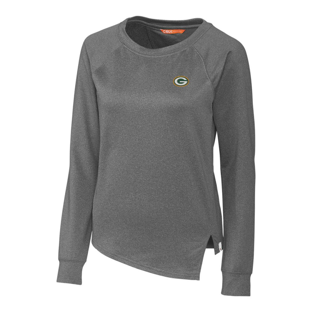 Green Bay Packers Cutter & Buck Women's Jackson Pullover Sweatshirt - Heathered Charcoal - NFL
