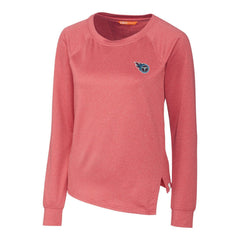 Tennessee Titans Cutter & Buck Women's Jackson Pullover Sweatshirt - Heathered Red - NFL