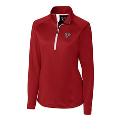 Atlanta Falcons Cutter & Buck Women's Jackson Half-Zip Overknit Pullover Jacket - Red - NFL