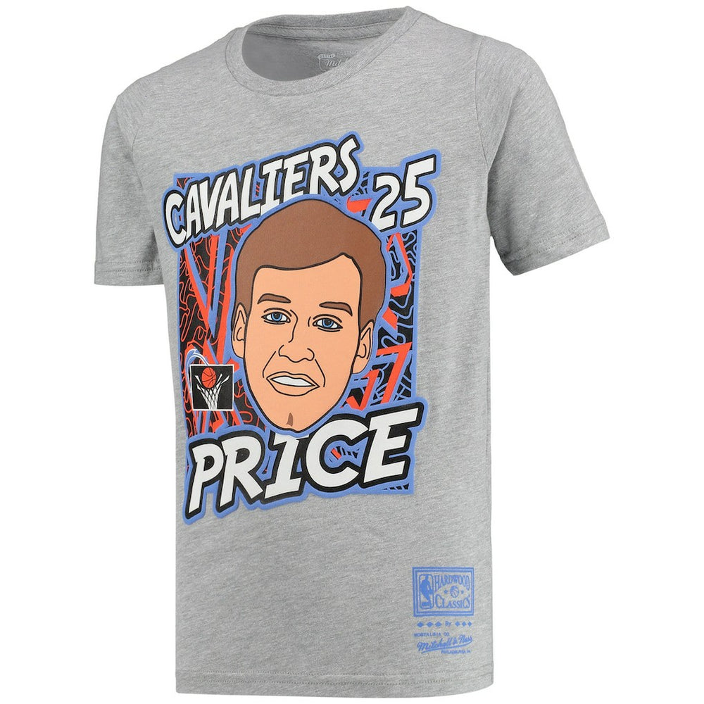 Mitchell & Ness Mark Price Cleveland Cavaliers Youth Hardwood Classics King of the Court Player T-Shirt Gray