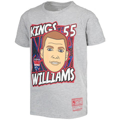 Mitchell & Ness Jason Williams Sacramento Kings Youth Hardwood Classics King of the Court Player T-Shirt Gray