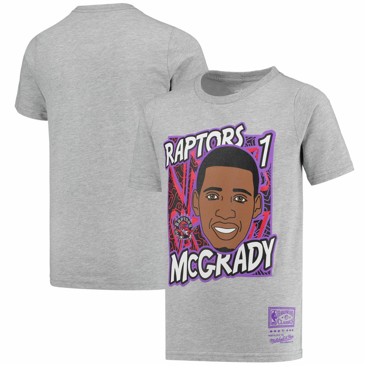 Mitchell & Ness Tracy McGrady Toronto Raptors Youth Hardwood Classics King of the Court Player T-Shirt Gray