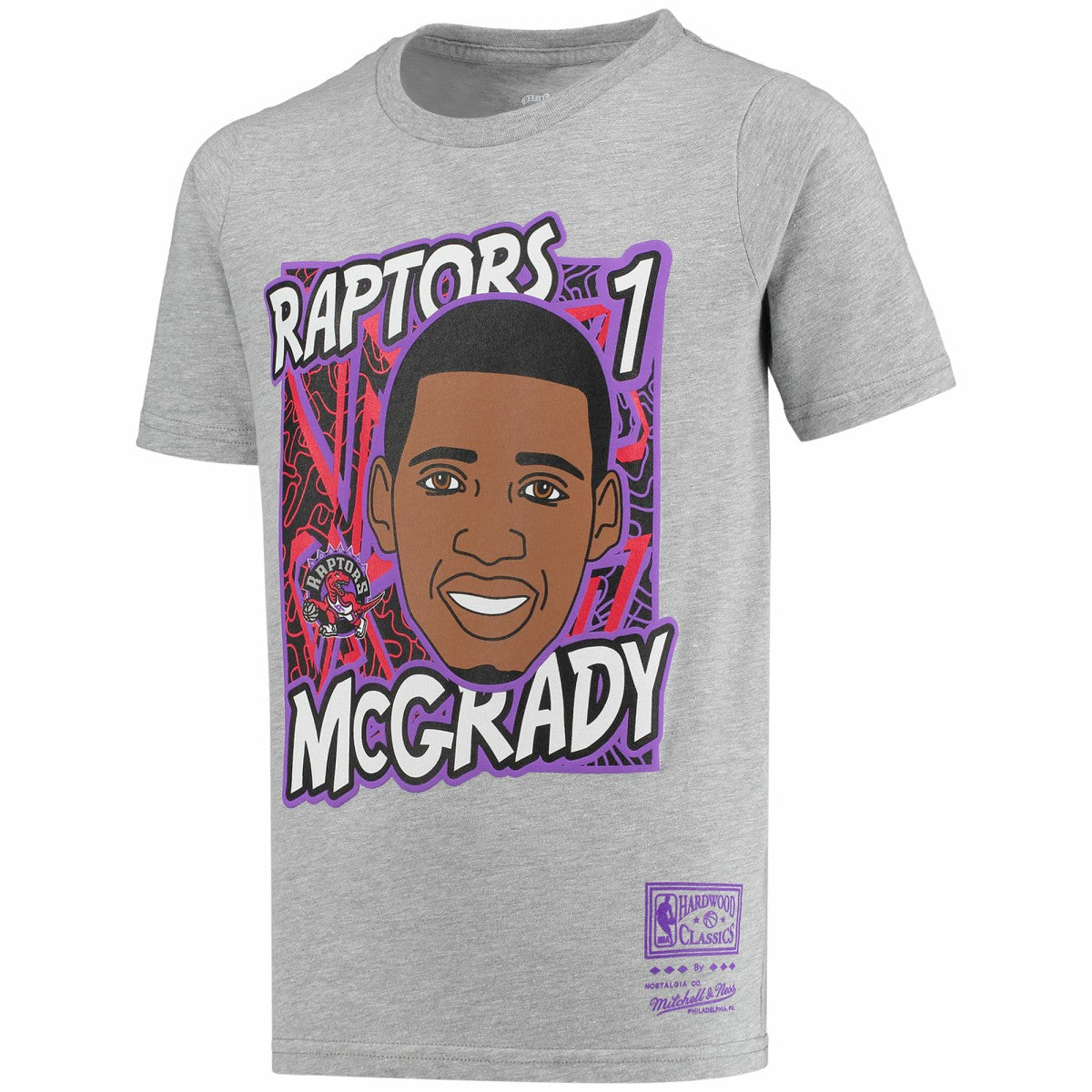 Mitchell & Ness Tracy McGrady Toronto Raptors Youth Hardwood Classics King of the Court Player T-Shirt Gray