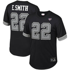 Emmitt Smith Dallas Cowboys Retired Player Name & Number Mesh Top - Black - Mitchell & Ness