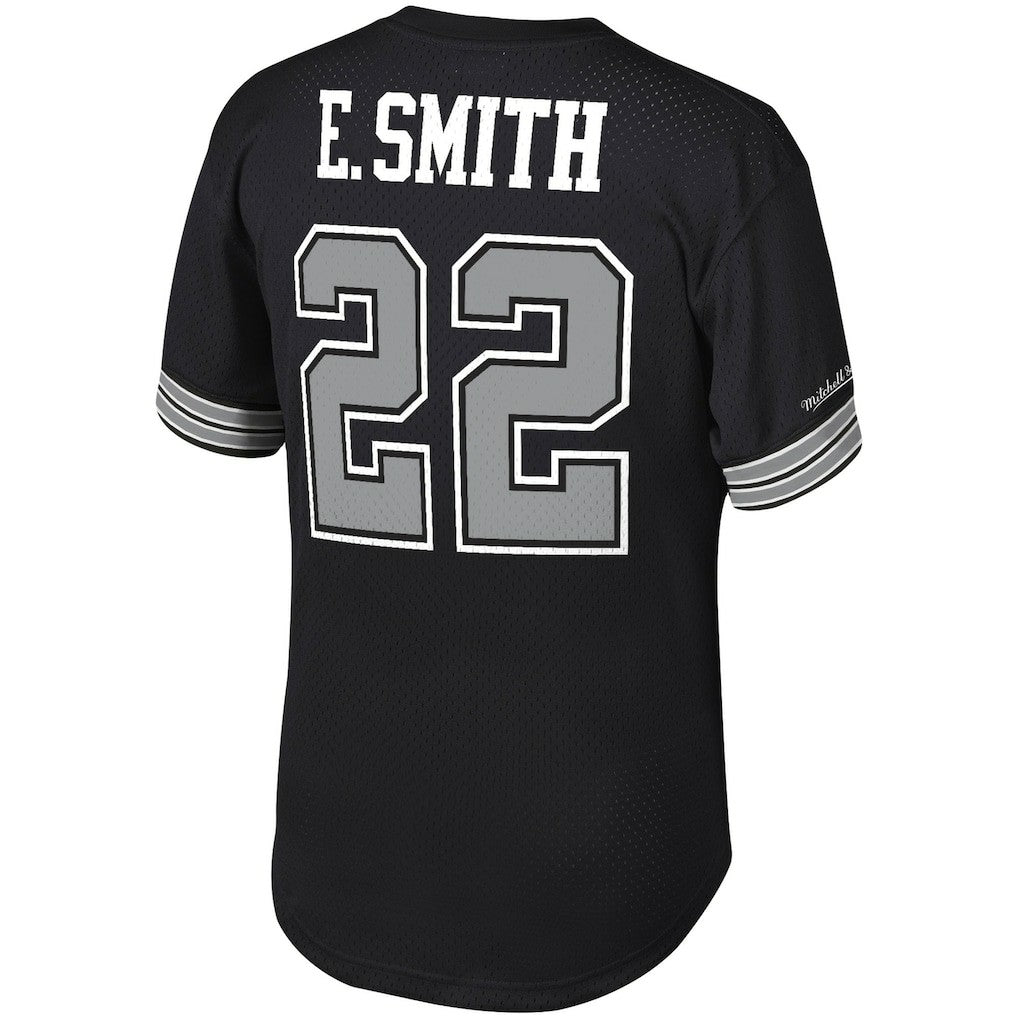 Emmitt Smith Dallas Cowboys Retired Player Name & Number Mesh Top - Black - Mitchell & Ness