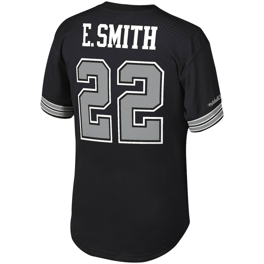 Emmitt Smith Dallas Cowboys Retired Player Name & Number Mesh Top - Black - Mitchell & Ness