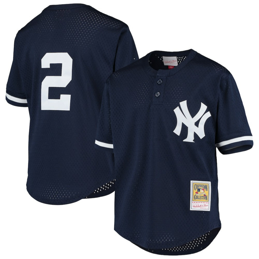 Derek Jeter New York Yankees Mitchell & Ness Youth Cooperstown Collection Mesh Batting Practice Jersey Outlet