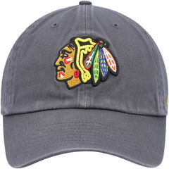 Chicago Blackhawks '47 Clean Up Adjustable Hat - Charcoal | 47 brand online