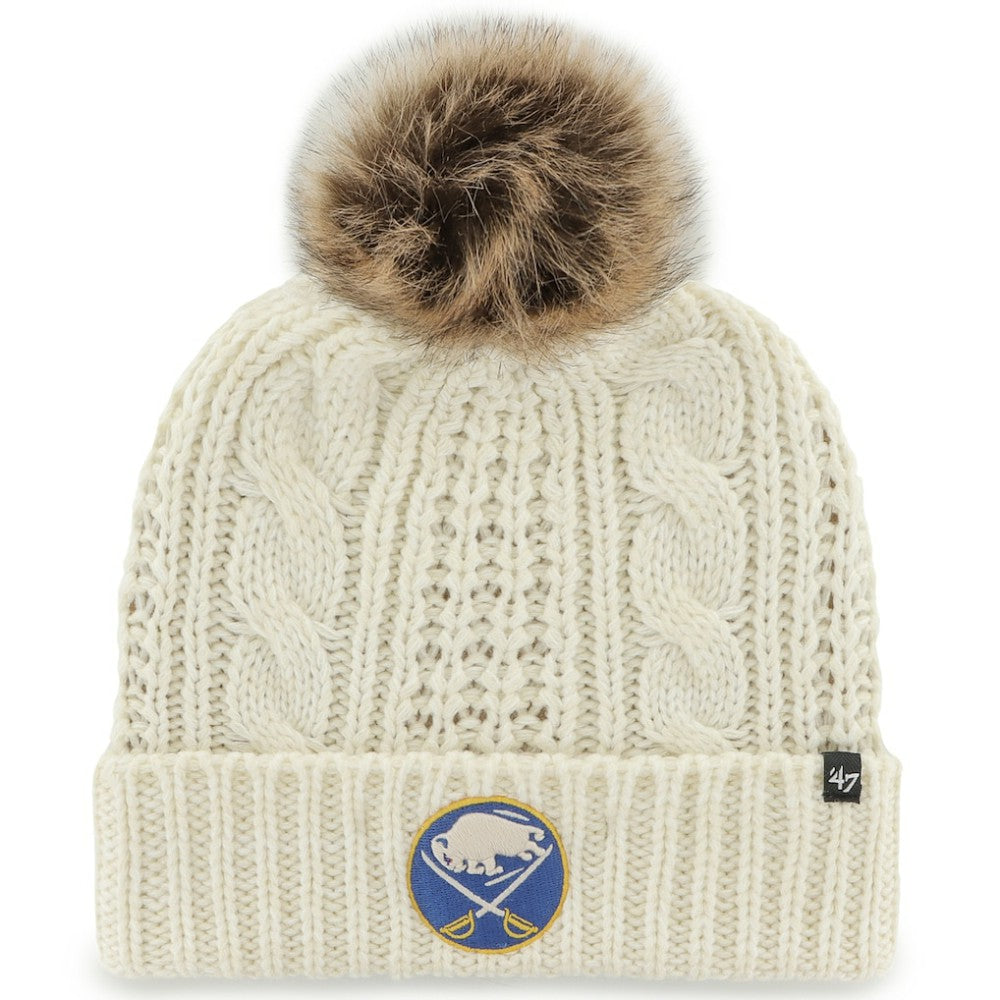 Buffalo Sabres '47 Women's Meeko Cuffed Knit Hat with Pom - White | 47 brand near me