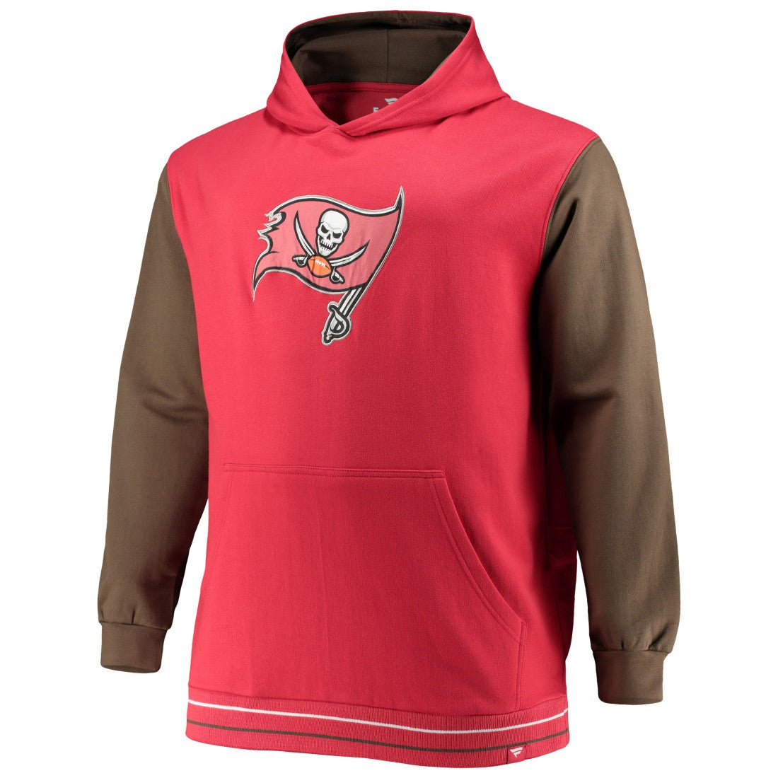 Tampa Bay Buccaneers Big & Tall Block Party Pullover Hoodie - Red/Pewter - Fanatics