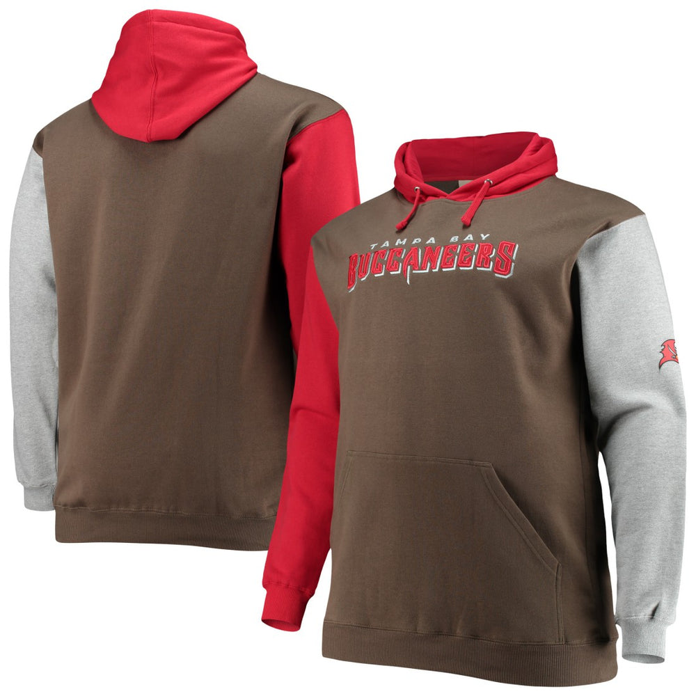 Tampa Bay Buccaneers Big & Tall Pullover Hoodie - Red/Black - NFL