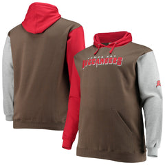 Tampa Bay Buccaneers Big & Tall Pullover Hoodie - Red/Black - NFL