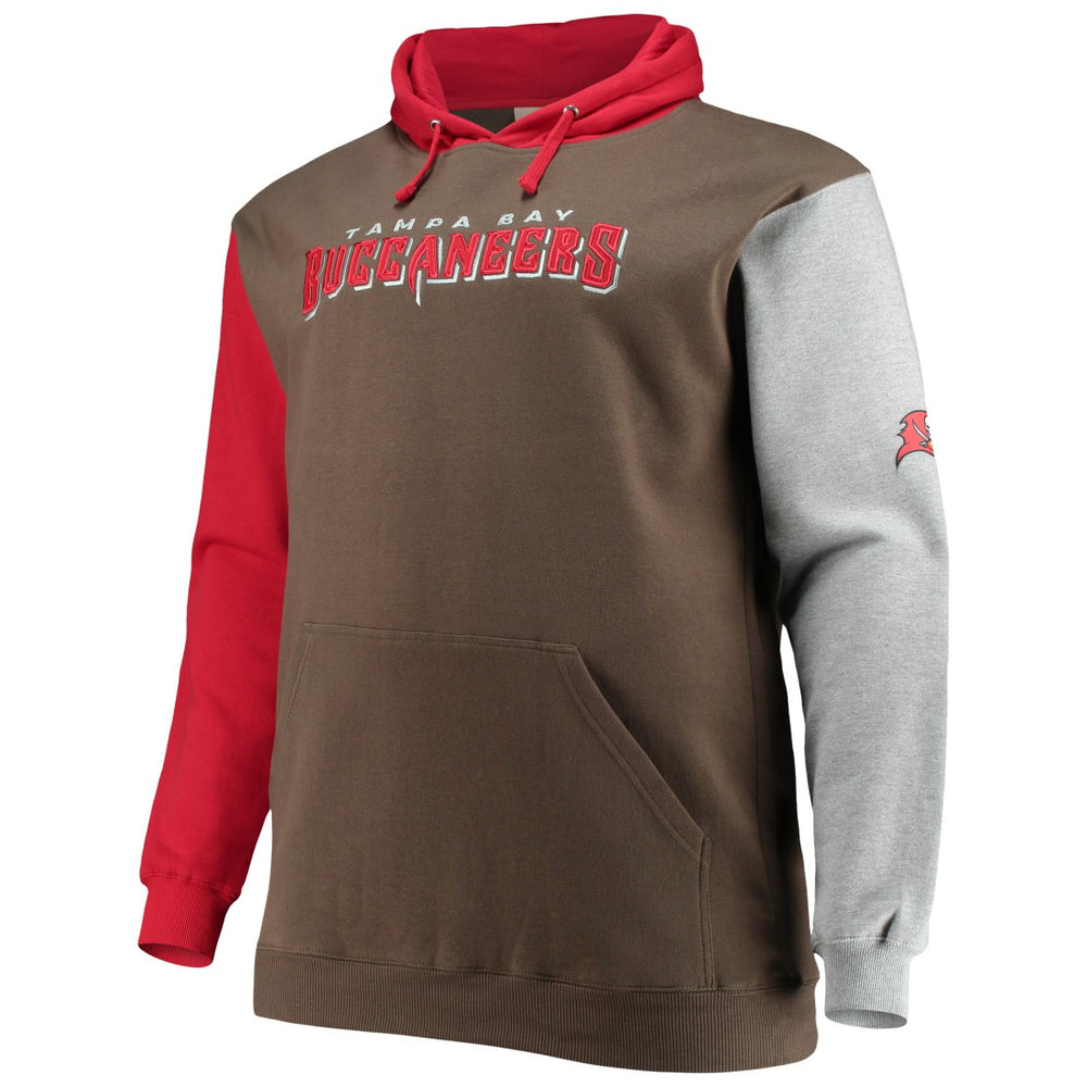 Tampa Bay Buccaneers Big & Tall Pullover Hoodie - Red/Black - NFL