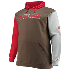 Tampa Bay Buccaneers Big & Tall Pullover Hoodie - Red/Black - NFL