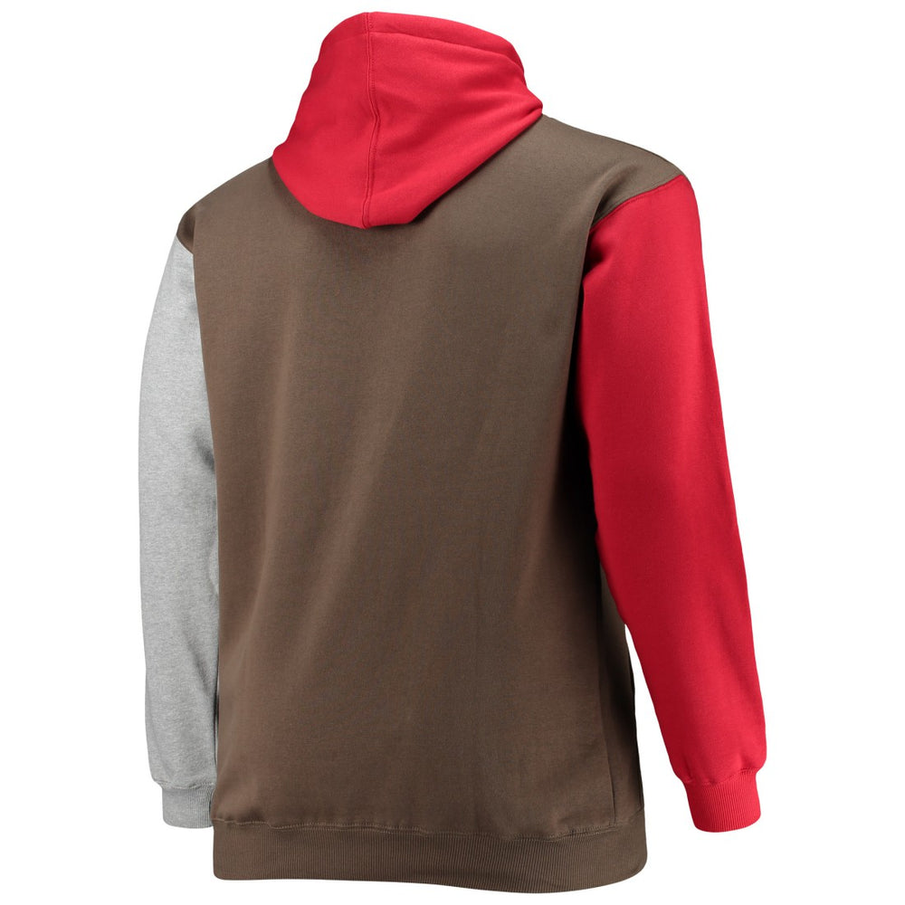 Tampa Bay Buccaneers Big & Tall Pullover Hoodie - Red/Black - NFL