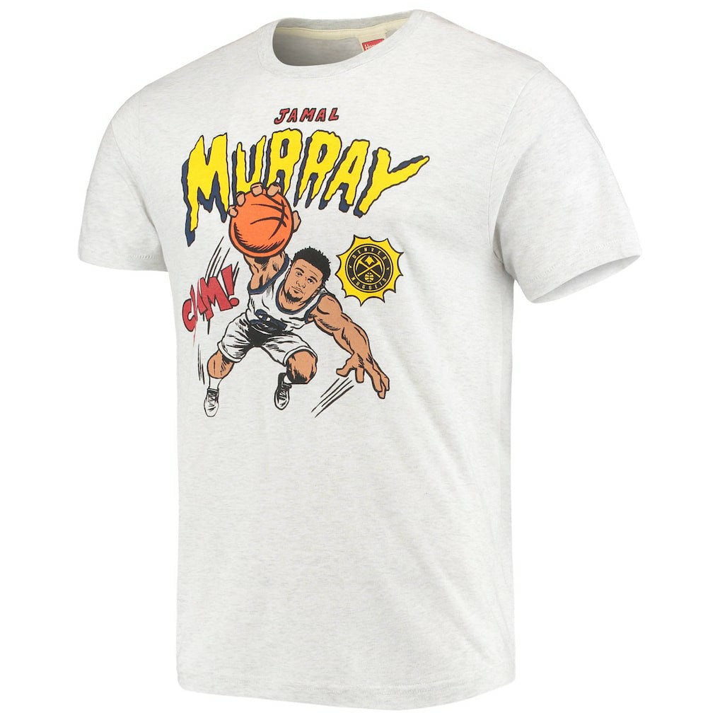 Jamal Murray Denver Nuggets Homage Comic Book Player Tri-Blend T-Shirt Ash