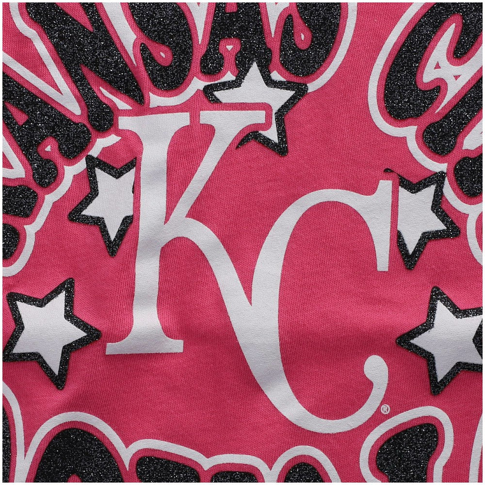 Kansas City Royals New Era Girls Youth Jersey Stars V-Neck T-Shirt for sale