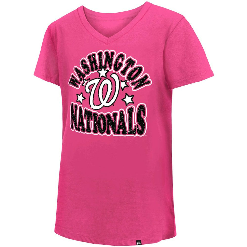 Washington Nationals New Era Girl's Youth Jersey Stars V-Neck T-Shirt Online