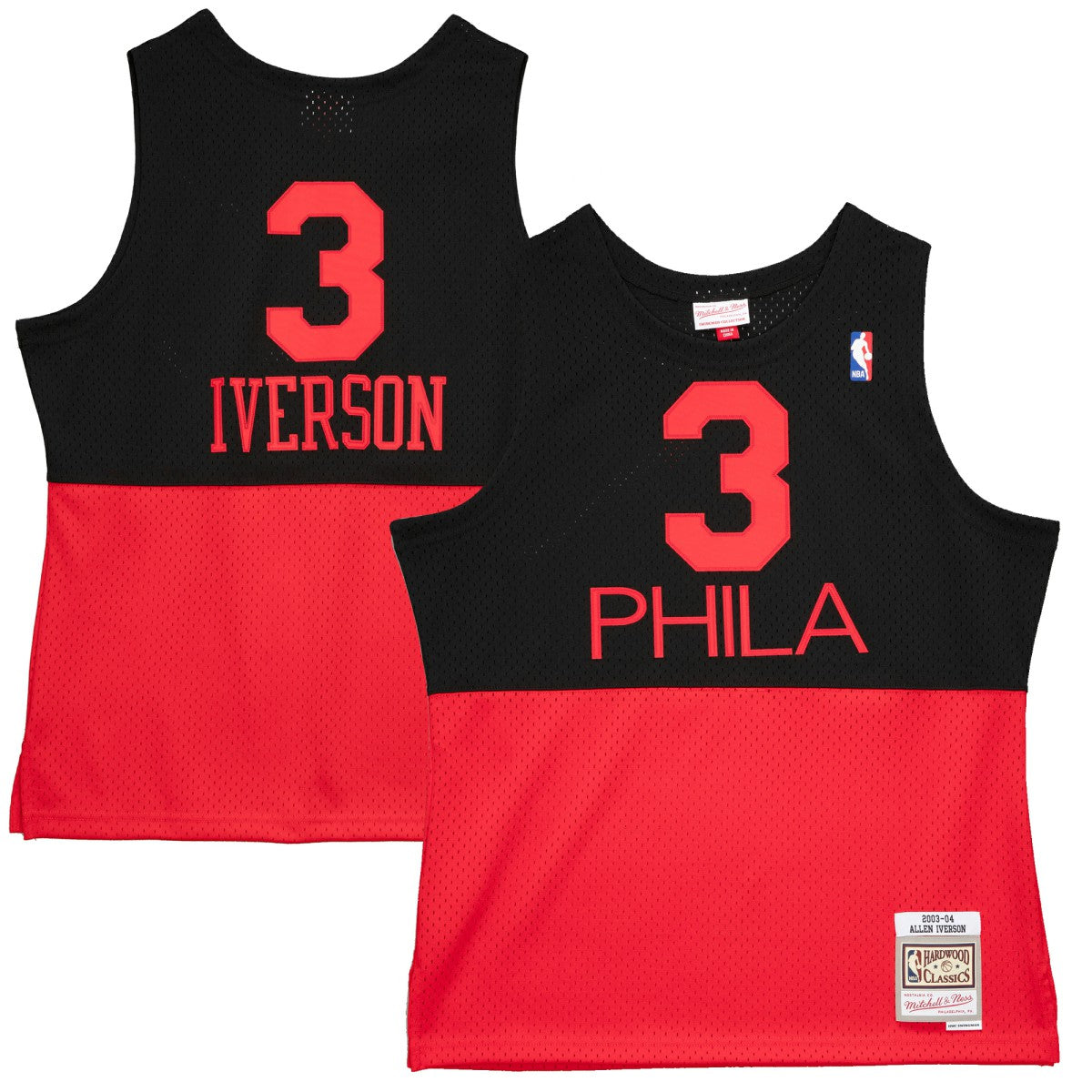 Mitchell & Ness Allen Iverson Philadelphia 76ers 2003/04 Hardwood Classics Reload 2.0 Swingman Jersey Black