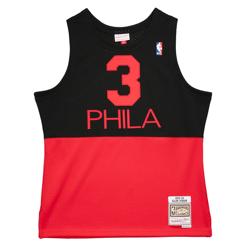 Mitchell & Ness Allen Iverson Philadelphia 76ers 2003/04 Hardwood Classics Reload 2.0 Swingman Jersey Black