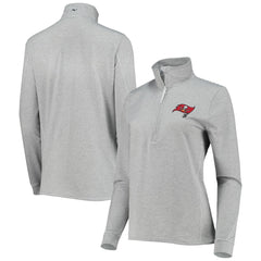 Tampa Bay Buccaneers Vineyard Vines Women's Sankaty Shep Half-Zip Pullover Top - Heather Gray - NFL