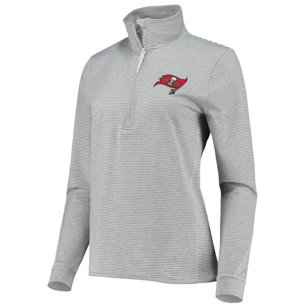 Tampa Bay Buccaneers Vineyard Vines Women's Sankaty Shep Half-Zip Pullover Top - Heather Gray - NFL