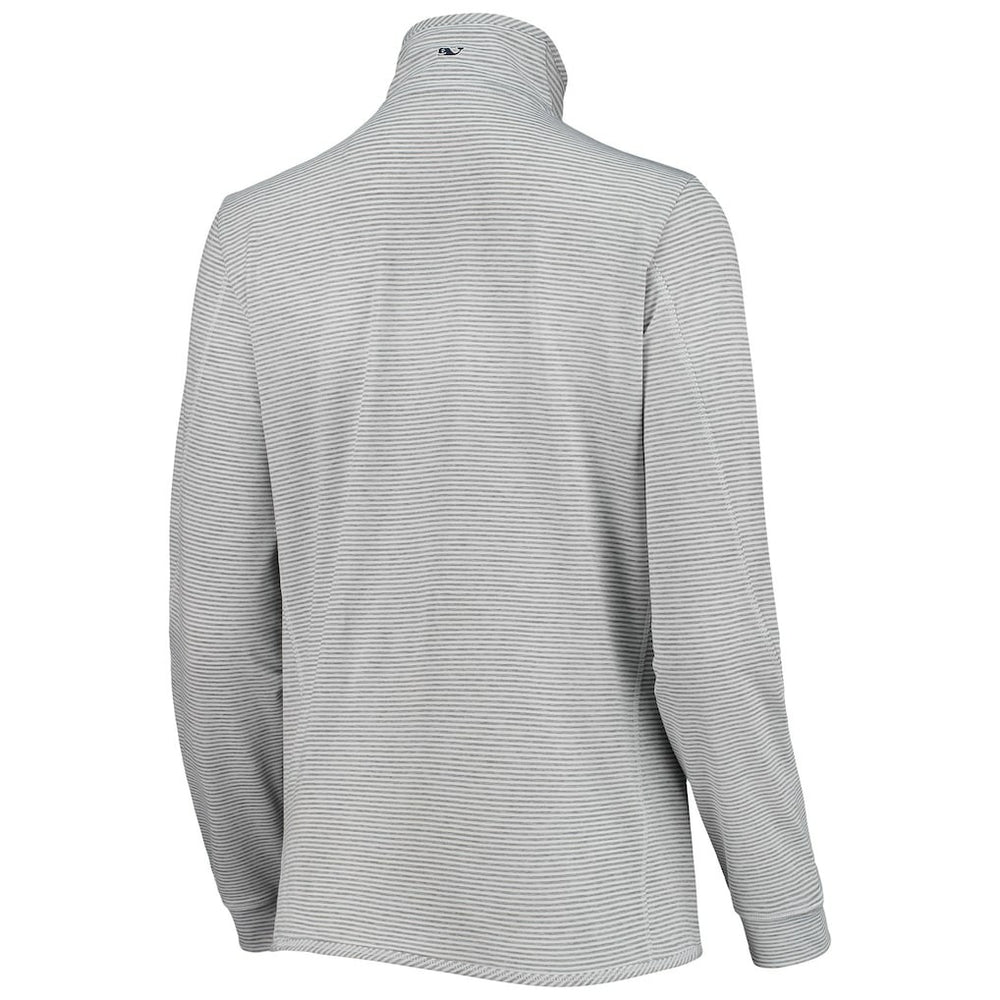 New Orleans Saints Vineyard Vines Women's Sankaty Shep Half-Zip Pullover Top - Heather Gray - NFL