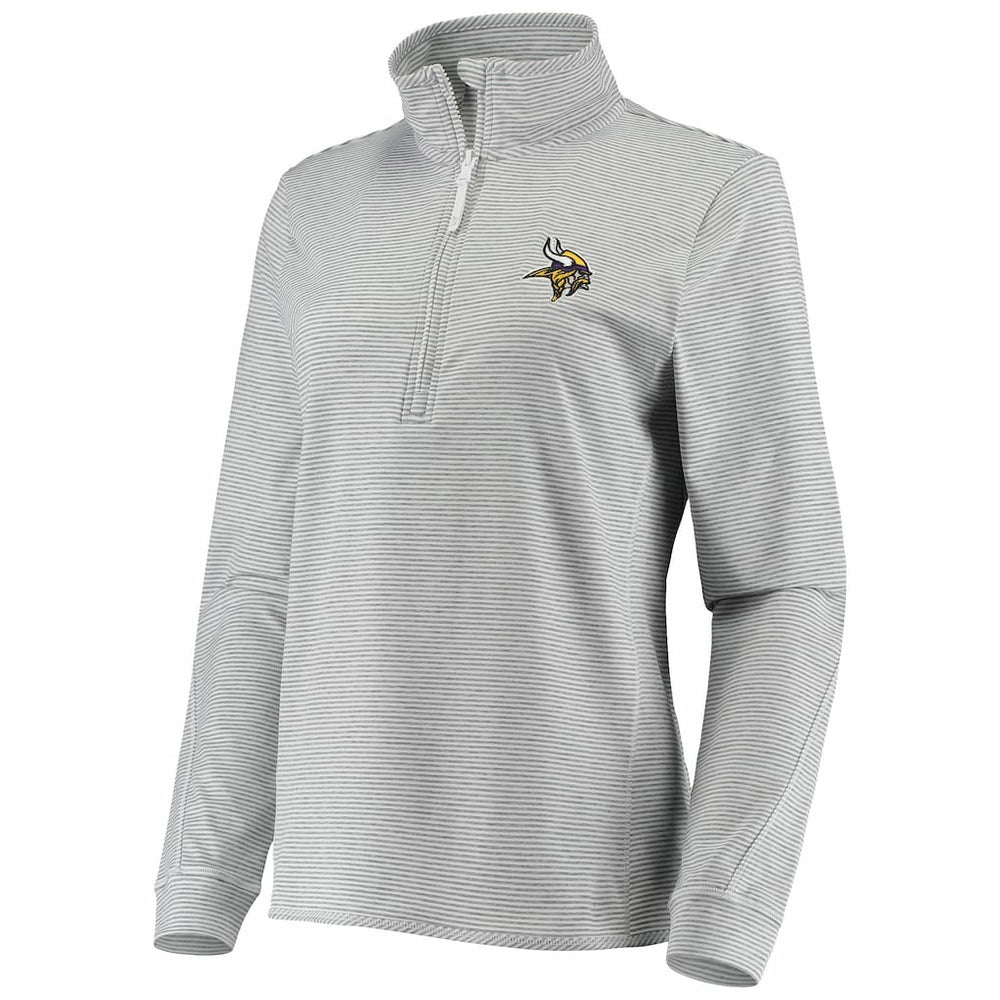 Minnesota Vikings Vineyard Vines Women's Sankaty Shep Half-Zip Pullover Top - Heather Gray - NFL