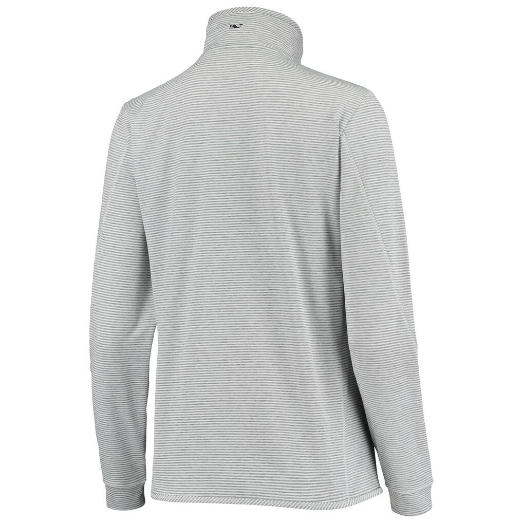 Minnesota Vikings Vineyard Vines Women's Sankaty Shep Half-Zip Pullover Top - Heather Gray - NFL