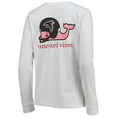 Atlanta Falcons Vineyard Vines Women's Helmet Long Sleeve T-Shirt - White - NFL